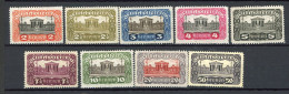 AUTRICHE - 1919 Yv. N° 214 à 222 Complet   *  Parlement  Cote 6   Euro  BE  2 Scans - Ungebraucht