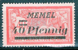 MEMEL - Timbre N°53 Neuf A/charnière - Unused Stamps