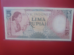 INDONESIE 5 Rupiah ND 1958 Circuler (B.33) - Indonesië