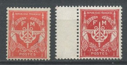 FRANCE - FRANCHISE MILITAIRE 1946 N° 12 Et 12a ** Neufs MNH Superbes C 1.20 € - Militaire Zegels