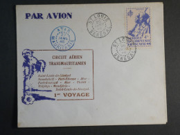 DM 8  AOF   LETTRE    1946 1ER VOL . ST LOUIS   ++AFF. INTERESSANT+++ - Brieven En Documenten