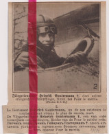 Oorlog Guerre 14/18 - Aviateur Piloot Lieutenant Heinrich Gontermann - Orig. Knipsel Coupure Tijdschrift Magazine - 1917 - Non Classés