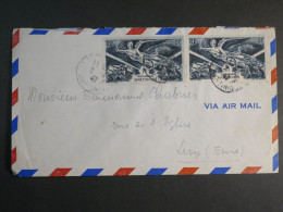 DM 8  MARTINIQUE    LETTRE    1947  A LERY FRANCE   ++AFF. INTERESSANT+++ - Briefe U. Dokumente