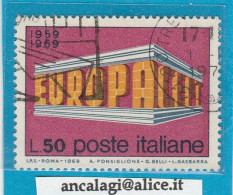 USATI ITALIA 1969 - Ref.0248 "EUROPA UNITA" 1 Val. - - 1961-70: Used