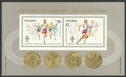 Poland, 1984, Olympic Games Sarajevo And Los Angeles, Sports, MNH, Michel Block 94 - Neufs