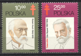 Poland, 1982, Tuberculosis, Robert Koch, Physician, MNH, Michel 2827-2828 - Ongebruikt