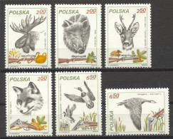 Poland, 1981, Animals, Hunting, MNH, Michel 2746-2751 - Unused Stamps