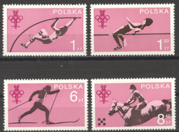 Poland, 1979, Olympic Games, Polish Olympic Committee, Sports, MNH, Michel 2612-2615 - Unused Stamps