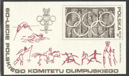 Poland, 1979, Olympic Games, Polish Olympic Committee, Sports, MNH, Michel Block 74 - Nuevos