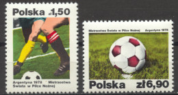 Poland, 1978, Soccer World Cup Argentina, Football, Sports, MNH, Michel 2557-2558 - Nuevos