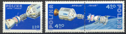 Poland, 1975, Space, Apollo, Soyuz, MNH, Michel 2386-2388 - Ungebraucht