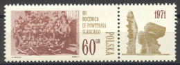 Poland, 1971, Silesian Uprising, MNH Tab, Michel 2078 - Neufs