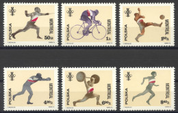 Poland, 1976, Olympic Summer Games Montreal, Sports, MNH, Michel 2452-2457 - Neufs
