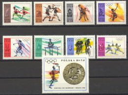 Poland, 1968, Olympic Summer Games Mexico, Sports, MNH, Michel 1855-1863 - Neufs