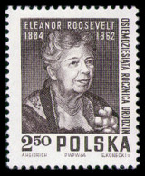 Poland, 1964, Eleanor Roosevelt, Human Rights, MNH, Michel 1532 - Nuevos