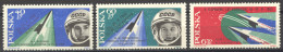 Poland, 1963, Space, Vostok, Tereshkova, Overprinted, MNH, Michel 1434-1436 - Ongebruikt