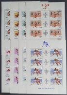 Poland, 1967, Olympic Games, Sports, MNH Sheetlets, Michel 1761-1768 - Unused Stamps