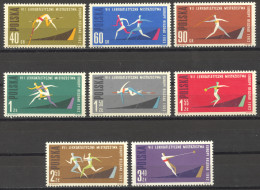 Poland, 1962, Athletics European Championships, Sports, Perforated, MNH, Michel 1338-1345A - Nuevos