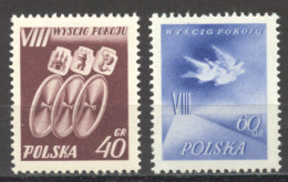 Poland, 1955, Cycling For Peace, Sports, MNH, Michel 905-906 - Ongebruikt