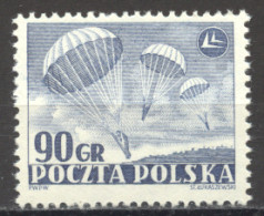 Poland, 1952, Polish Military Aviation, Parachutes, MNH, Michel 772 - Ungebraucht