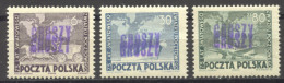 Poland, 1950, UPU, Universal Postal Union, United Nations, Groszy Overprint, MNH, Michel 636-638 - Neufs