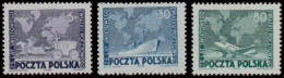 Poland, 1949, UPU, Universal Postal Union, United Nations, MNH, Michel 533-535 - Ungebraucht