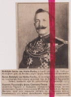 Oorlog Guerre 14/18 - Baron Rudolph Von Slatin Pascha - Orig. Knipsel Coupure Tijdschrift Magazine - 1917 - Non Classés