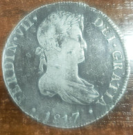 ESPAÑA. ÑO 1817.  8 REALES PLATA LIMA J.P.  PESO 26,79 GR  REF A/F - Münzen Der Provinzen