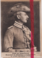 Oorlog Guerre 14/18 - Colonel Von Lettow Vorbeck - Orig. Knipsel Coupure Tijdschrift Magazine - 1917 - Non Classés