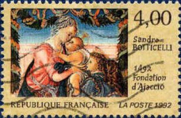 France Poste Obl Yv:2754 Mi:2898 Sandro Botticelli La Vierge & L'Enfant (Lign.Ondulées) (Thème) - Religione