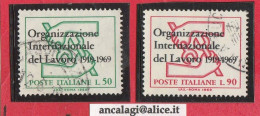 USATI ITALIA 1969 - Ref.0251 "ORGANIZZAZIONE DEL LAVORO" Serie Di 2 Val. - - 1961-70: Oblitérés