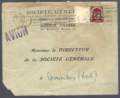 ALGÉRIE - 1948 - PAR AVION - POUR ARMENTIÈRES -  - Lettres & Documents