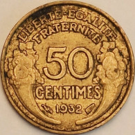 France - 50 Centimes 1932 Open 9, KM# 894.1 (#4044) - 50 Centimes