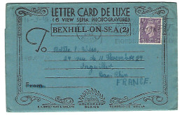 BEXHILL-ON-SEA 1946 - CARTE LETTRE DE LUXE - POUR INGWILLER - Cartas & Documentos