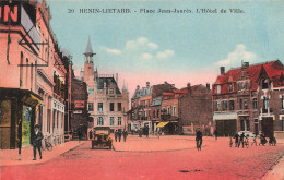 FRANCE - Hénin Lietard - Place Jean  Jaurès - Vue Générale De L'hôtel De Ville - Colorisé - Carte Postale Ancienne - Henin-Beaumont