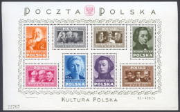 Poland, 1948, Polish Culture, MNH With Two Gum Defects, Michel Block 10 - Ongebruikt