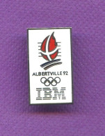 Rare Pins Ibm Jeux Olympiques Albertville 1992 Egf Base Argenté Q857 - Olympische Spiele