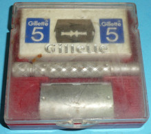 Ancien Coffret Rasage De Voyage. Gillette France, Rasoir à Main Aluminium, Barber Shop Safety Razor - Materiale Di Profumeria