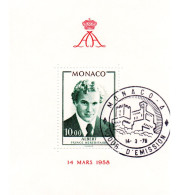 MONACO -- MONTE CARLO -- Monégasque -- Bloc -- 10 F. -- 21ème Anniversaire De S.A.S. Le Prince Héréditaire Albert - FDC