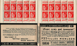 FRANCE - Carnet Série 264 Numéroté Pastilles Monléon Neuf ** - 50c Paix Rouge I - N° Y&T 283 C9 Ou N° Maury 174 - Old : 1906-1965