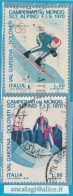 USATI ITALIA 1970 - Ref.0253C "SCI ALPINO" 1 Val. In Coppia - - 1961-70: Oblitérés