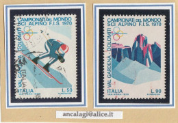 USATI ITALIA 1970 - Ref.0253A "SCI ALPINO" 1 Val. In Coppia - - 1961-70: Afgestempeld