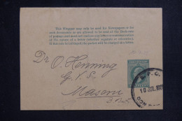 ORANGE - Entier Postal Voyagé - L 151155 - Oranje-Freistaat (1868-1909)