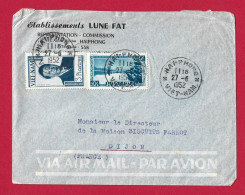 !!! VIÊT NAM, LETTRE PAR AVION DE HAI-PHONG POUR LA FRANCE DE 1952 - Vietnam