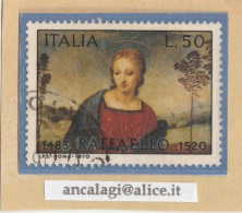 USATI ITALIA 1970 - Ref.0254A "RAFFAELLO SANZIO" 1 Val. - - 1961-70: Oblitérés