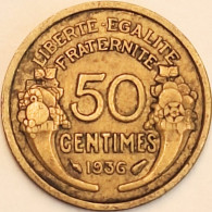 France - 50 Centimes 1936, KM# 894.1 (#4046) - 50 Centimes