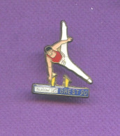 Rare Pins France Telecom Brest Bretagne 1990 Gymnastique Non Signé Q880 - Telecom De Francia