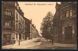 AK Radeberg I. Sa., Rathenaustrasse Und Postamt Mit Schuhgeschäft Von Clemens Winkler  - Rathen