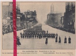 New York - Parade Des Troupes - Orig. Knipsel Coupure Tijdschrift Magazine - 1917 - Non Classés