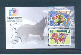 Singapore 2002 Scott 1000a Zodiac Horse Philakorea Expo MNH** - Singapur (1959-...)